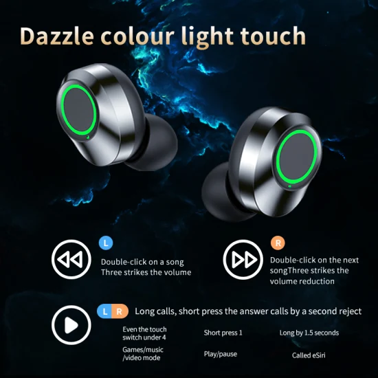 Yd03 Noise Reduction Bluetooth 5.3 LED Display in-Ear Tws Earphones HiFi Stereo Waterproof Wireless Earbuds