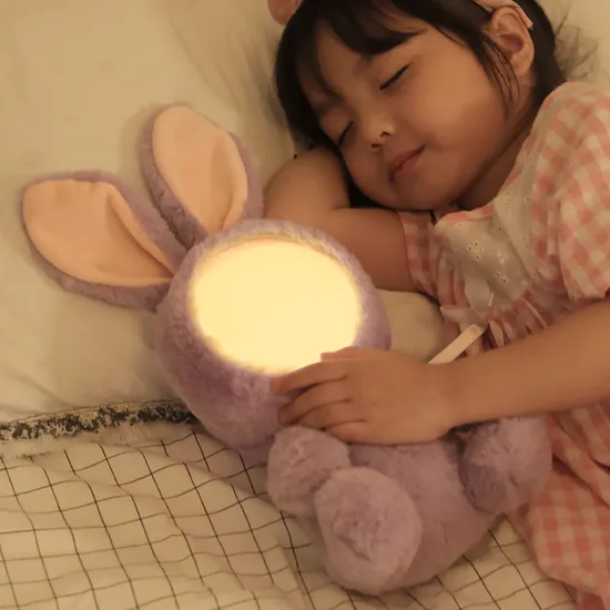 Baby Doll DIY Face Fluffy Night Light with Bluetooth Speaker