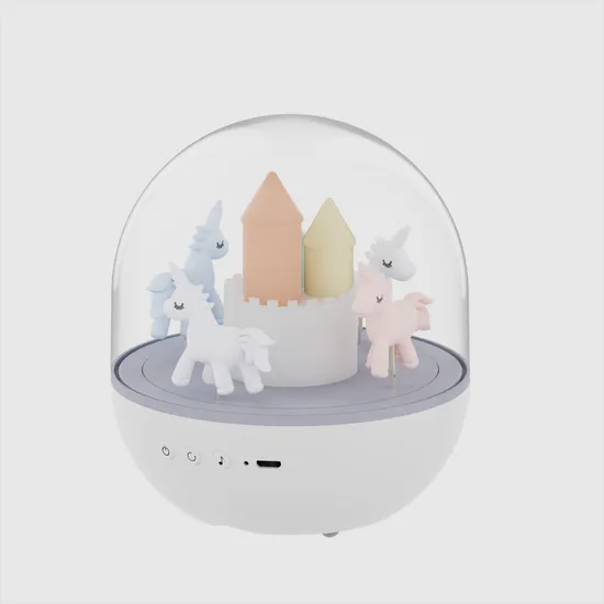 Christmas Gift Carousal Music Night Light Night Light 3D Illusion Unicorn