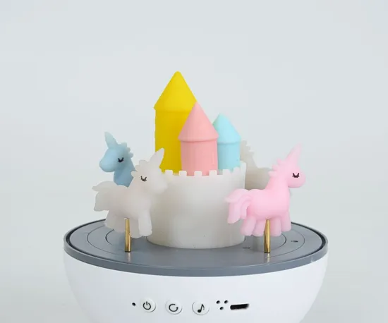 New Arrival Carousel Music Box Silicone Night Light for Kids Nursery