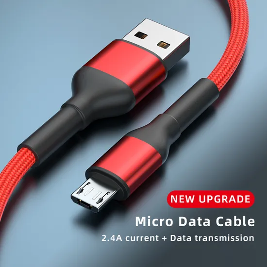 1 Meter 2 Meters Sr Lengthened Reinforced Upgraded Charging Micro Data Cable USB to Micro Charging Cable