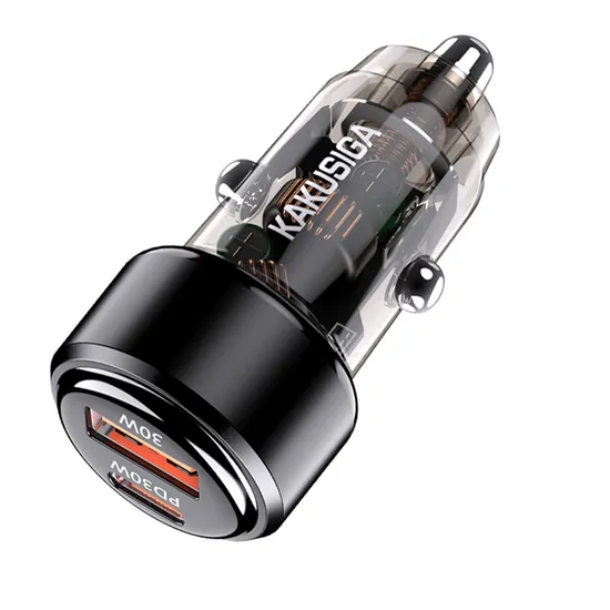 Car Charger OEM Dual Port 60W Super Fast Charge (1C1A) Dual Output Mini Car Charger