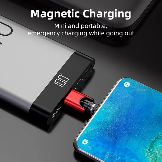 Mini Magnetic 540 Degrees Free Rotation Charger Multifunctional USB Port 2 in 1 in L-Shape and Straight Use