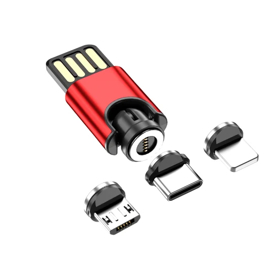 Mini Magnetic Quick USB Charger Data Transmission 5pin 540 Degree Rotation Without Wire in L-Shape and Straight Use 2 in 1