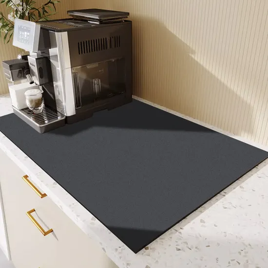 Absorbent Fabric Kitchen Countertops Foaming Layer Diatom Mud Cushion Non Slip Mat