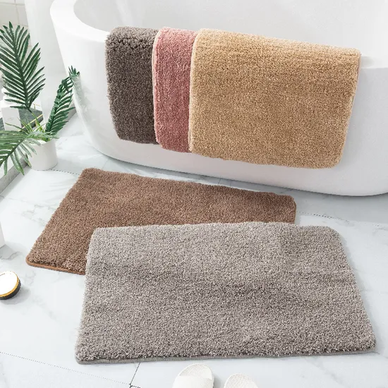 Amazon Basics Shaggy Washable Non Slip Bath Rugs for Bathroom Sets