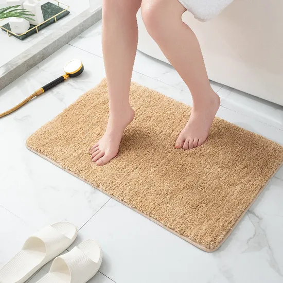 Amazon Basics Shaggy Washable Non Slip Bath Rugs for Bathroom Sets