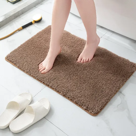 Amazon Basics Shaggy Washable Non Slip Bath Rugs for Bathroom Sets