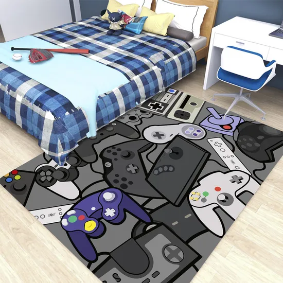 Children Mat Flannel Non-Slip Baby Rectangle Bedroom Living Room Kids Play Rug