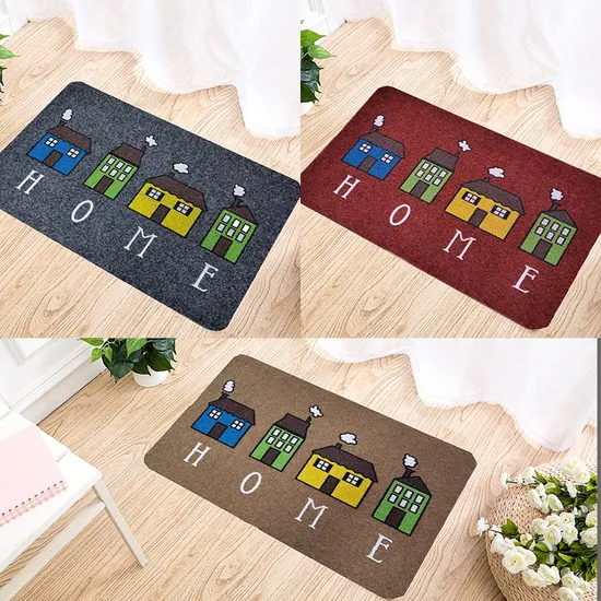 Custom Anti-Slide Polyester Napping Home Entry Door Mat Floor Doormat Carpet