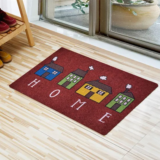 Custom Anti-Slide Polyester Napping Home Entry Door Mat Floor Doormat Carpet