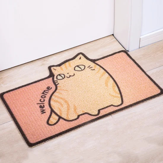 Custom High Elastic Wire PVC Coil Door Mat for Hallway Entryway Mat