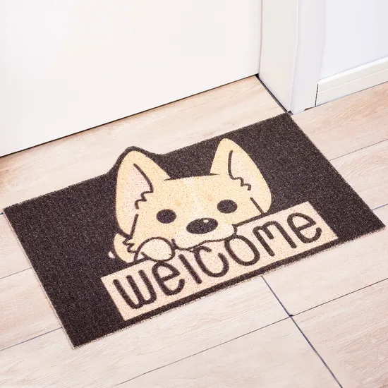 Custom High Elastic Wire PVC Coil Door Mat for Hallway Entryway Mat