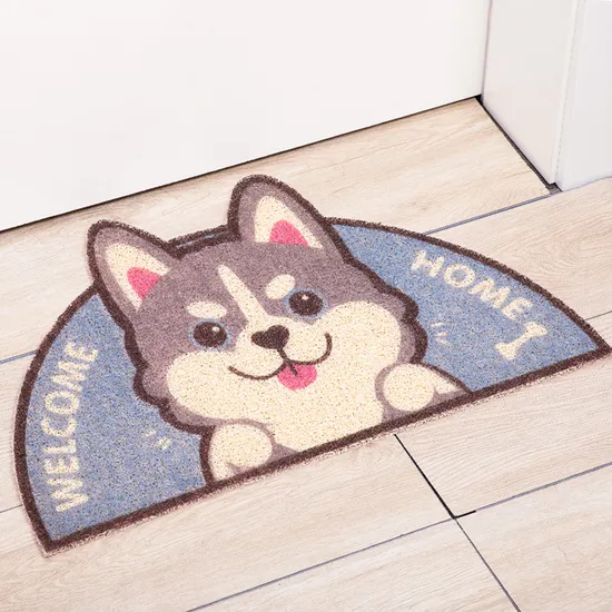 Custom High Elastic Wire PVC Coil Door Mat for Hallway Entryway Mat