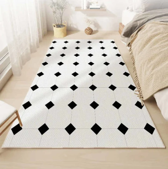 Fashion Style Geometric Printing Anti-Slip Mats Bedroom Rugs Carpets