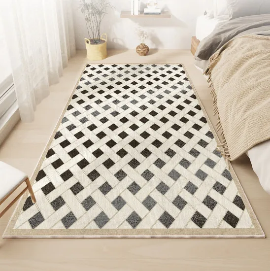 Fashion Style Geometric Printing Anti-Slip Mats Bedroom Rugs Carpets