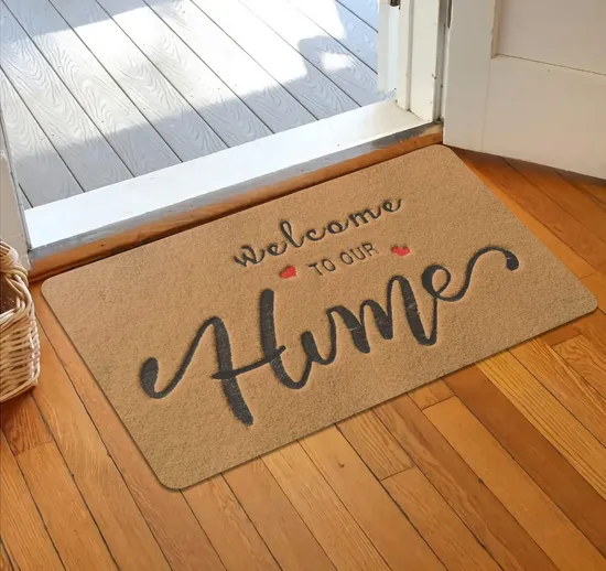 High Quality Printed Faux Coco Coir Door Mat Artificial Coconut Fiber Doormat