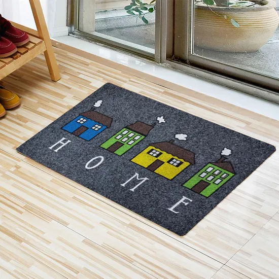 Modern Customized Indoor Mats OEM Rubber Printed Logo Entry Floor Mat