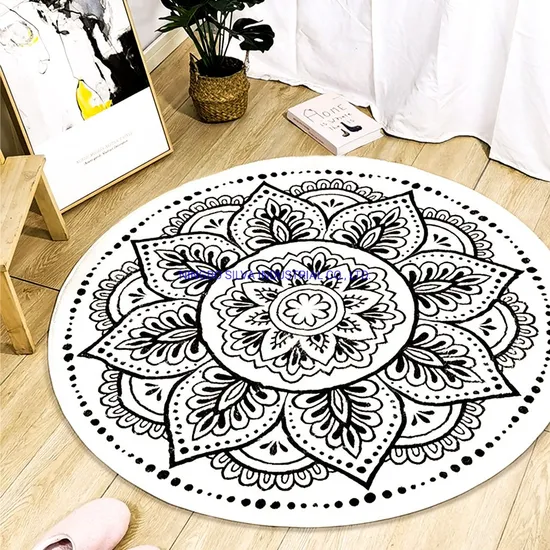 Modern Round Carpet Moroccan Bedroom Non-Slip Carpets Living Room Floor Mat