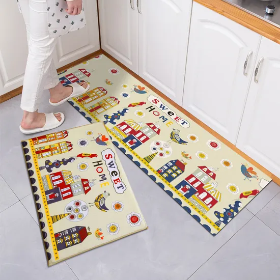 Non Slip Washable Absorbent Kitchen Mats Woven Kitchen Runner Rug Floor Mats