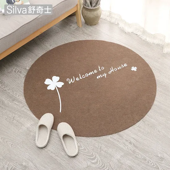 OEM Round Living Room Mat for Anti-Slip Rubber Backing Bedroom Mat