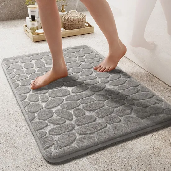 PVC Anti Slip Bathroom Mat Water Absorbent Plastic Foot Bathtub Mat