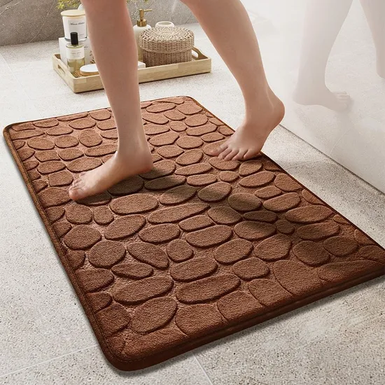 PVC Anti Slip Bathroom Mat Water Absorbent Plastic Foot Bathtub Mat