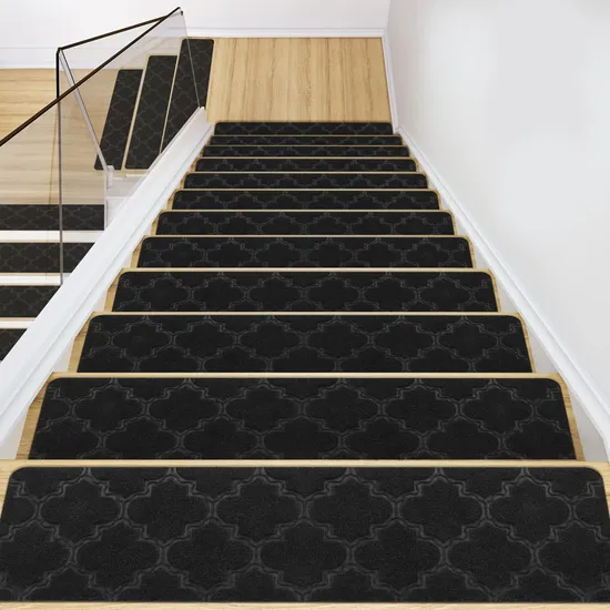 Satin Resistant Kids Safety Soft Step Staircase Carpet Non Slip Runner Rug