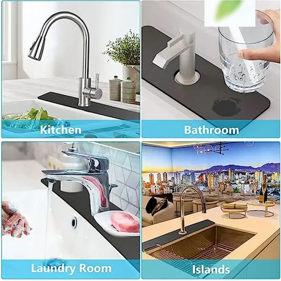 Sink Water Splash Guard Pad Kitchen Faucet Absorbent Mat