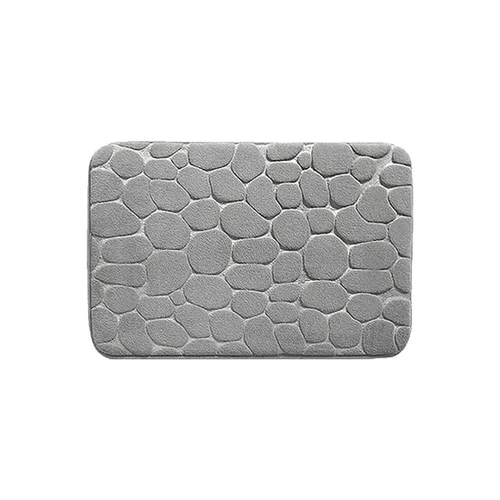 Water Absorb Memory Foam Cobblestone Bath Mat Anti-Slip Sponge bathroom Mat