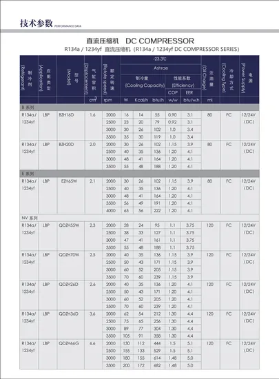 R134A/1234yf DC Compressor