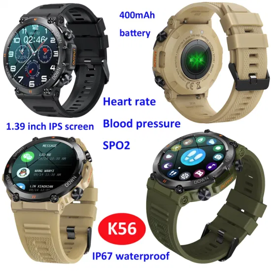 Reloj Inteligente BT Call Outdoor Men′s Sports Smart Watch for iOS Android with bluetooth Calling Feature K56