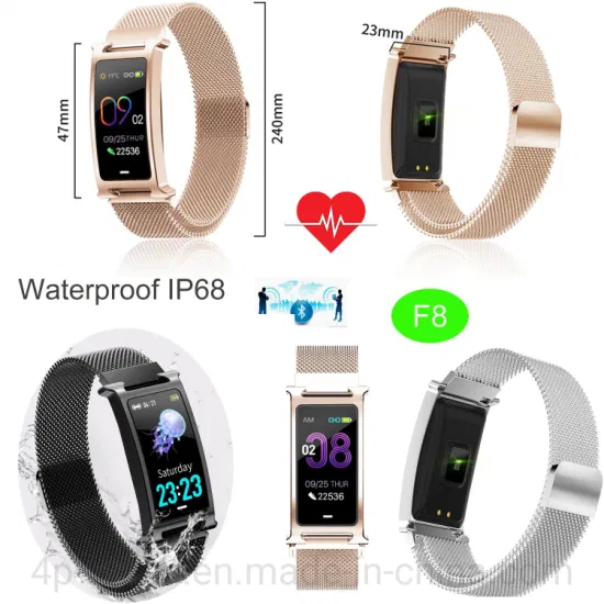 2024 New 1.08 Inch Colour Screen Smart IP68 Waterproof Bluetooth Bracelet F8