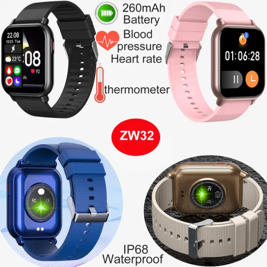 2024 new developed China manufacturer IP68 water resistance Slim design Smart band for senior fitness monitoring ZW32