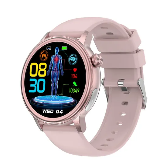 Accuracy IP68 Waterproof ECG Heart Rate Blood Pressure Blood Oyxgen Monitoring Smart watch with Bluetooth Call ET470