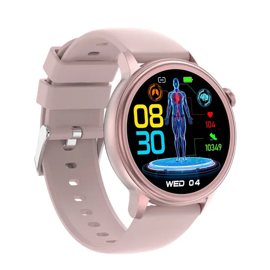 Blood Pressure Blood Oxygen Blood Glucose ECG Smartwatch Custom Logo 1.39 inch full touch Screen Health Tracking Smart Watch ET470