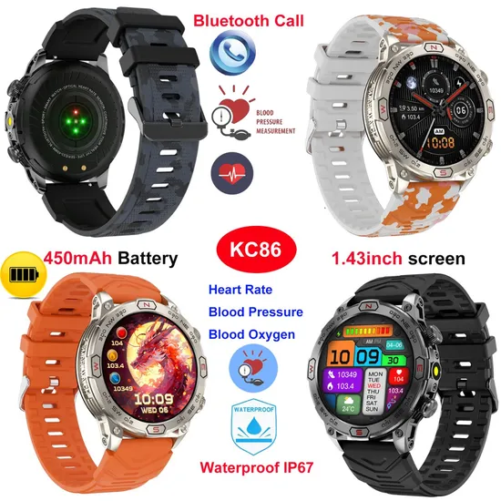 Bluetooth call Outdoot Smart Fitness Band long battery life with heart rate blood pressure SPO2 KC86