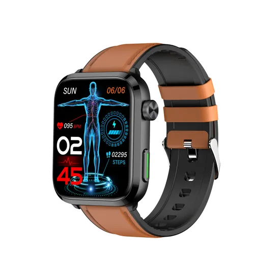 Fashion Design IP67 Waterproof Heart Rate Blood Pressure Body Temperature Monitoring Smart Watch with Bt Call F220