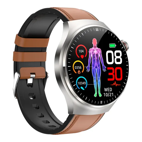 High quality Heart Rate Blood Pressure Blood Oxygen Body Temperature Monitoring Blood Glucose Healthcare ECG Smart bluetooth Watch TK26