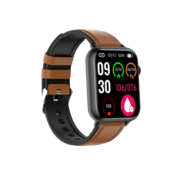 Hot Selling IP68 Waterproof Blood Oxygen Fitness Tracker Smart Watch with ECG Heart rate Blood pressure body temperature E200