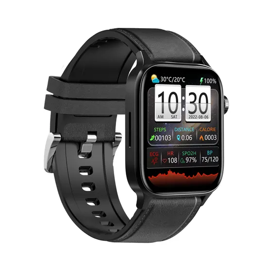 New 1.85 Inch Voice Call IP67 Waterproof ECG Smart Bluetooth Bracelet with Heart Rate BP Blood Oxygen Monitoring for Senior Healthcare GT22