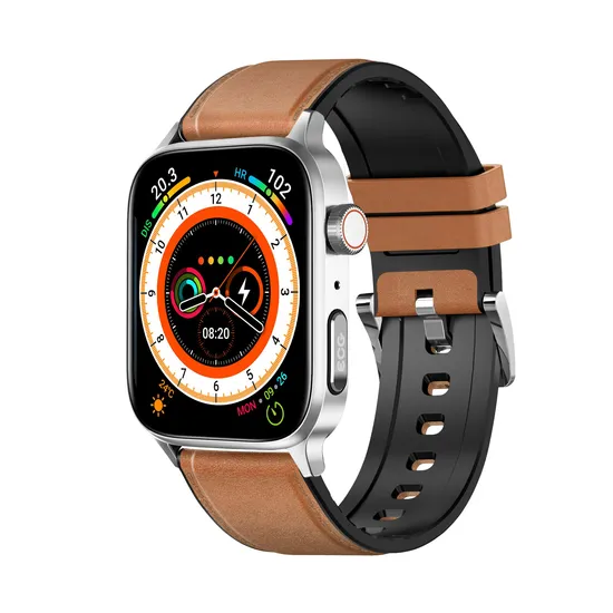 New Developed China Manufacture Smartwatch PPG ECG 1.85 Inch Bluetooth Call IP67 Water Resistance Bluetooth Smart Watch with HR BP Blood Oxygen Thermometer GT22