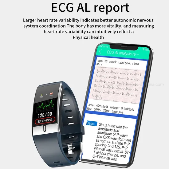 Smart Bracelet Body Temperature Watch Smart Watch with ECG heart rate blood pressure Monitoring E66