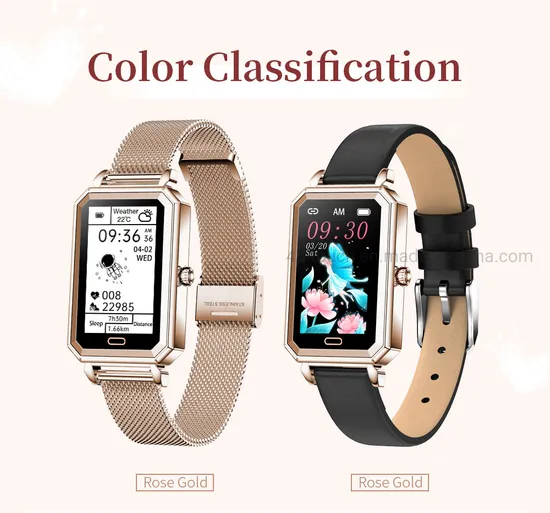 Women Healthcare Smart Watch Heart Rate Monitoring Bracelet with IP68 Waterproof HT2