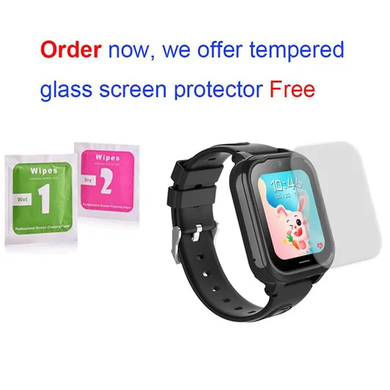 2024 Newest Slim design LTE square screen student GPS watch tracker with Classroom mode video calling voice chat for personal security D52