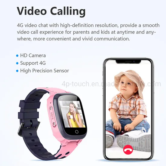 4G IP67 Waterproof China manufacturer mini Thermometer Safety Smart Kids Watch GPS Tracker with Body Temperature Video Call D51