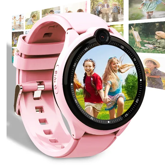 China factory 4G LTE IP67 Waterproof round screen Mini Hidden GPS Child Baby Smart Watch Tracker for Kids with Video Call D48U