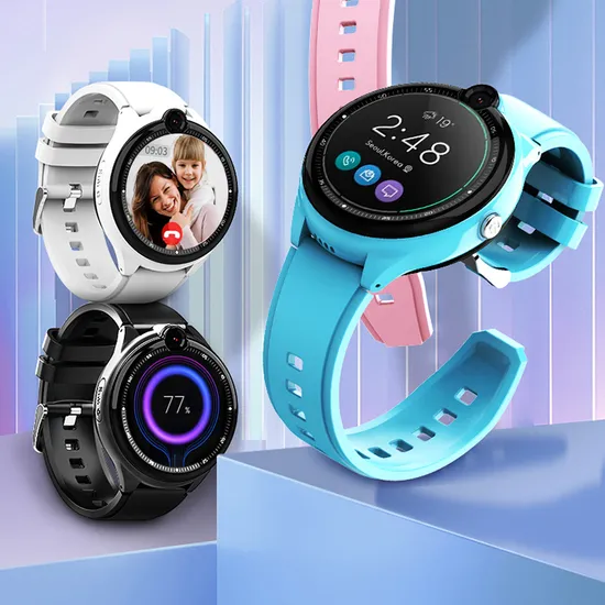 China factory 4G LTE IP67 Waterproof round screen Mini Hidden GPS Child Baby Smart Watch Tracker for Kids with Video Call D48U