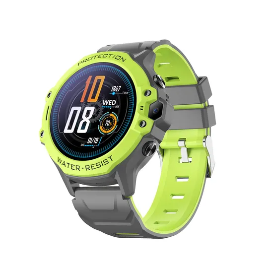 China factory IP67 waterproof Round Screen 4G Student Kid Watch Tracker GPS  with Multi Clolor Select Safety Zone Setup for emgency help D42C