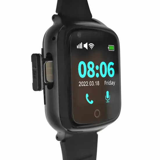 High Quality 4G IP67 Waterproof Video Call Body Temperature Watch Tracker GPS with Fall Down Alert HR BP D41